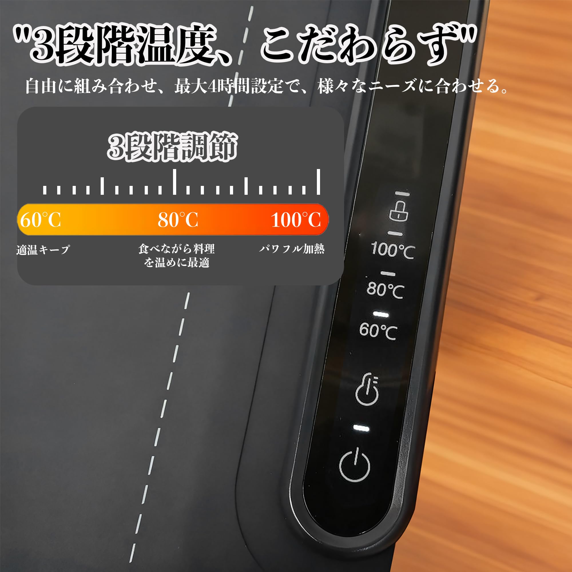 Amazon | Bellelife 食品保温プレート 電気保温トレイ ホットプレート